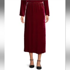 NWT Eileen Fisher Velvet Flared Skirt